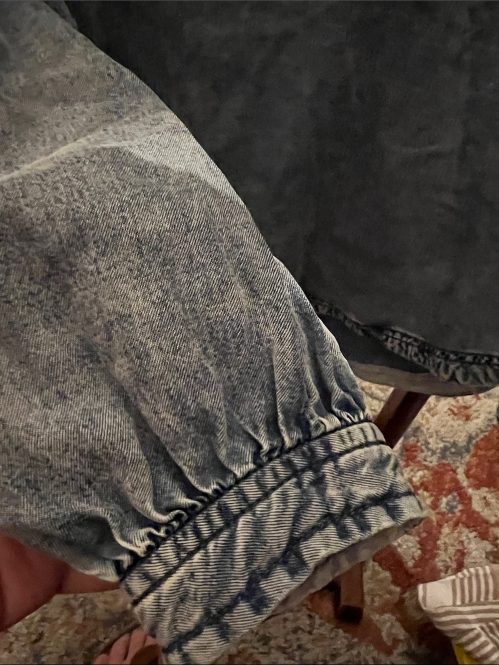 Pilcro and the Letterpress Washed Denim V-Neck Tunic - Blue - Picture 5 of 6